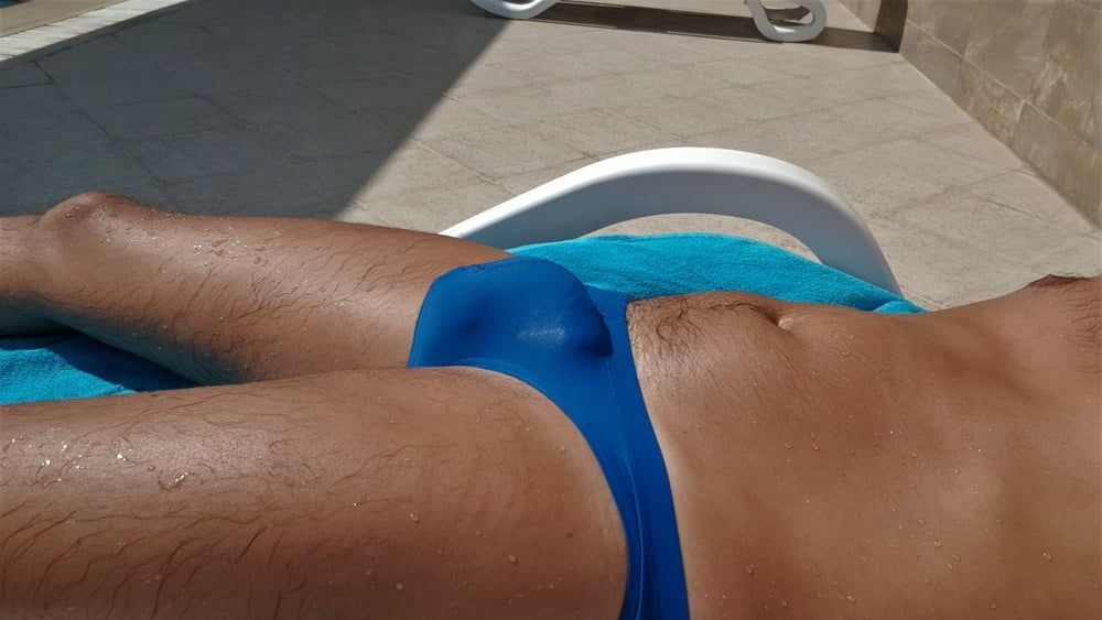  Bulge by the pool in tight speedos #4