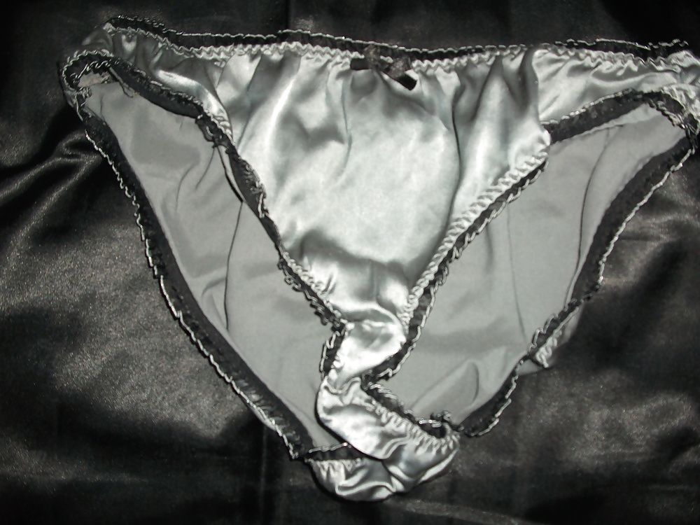 A selection of my wife's silky satin panties #59