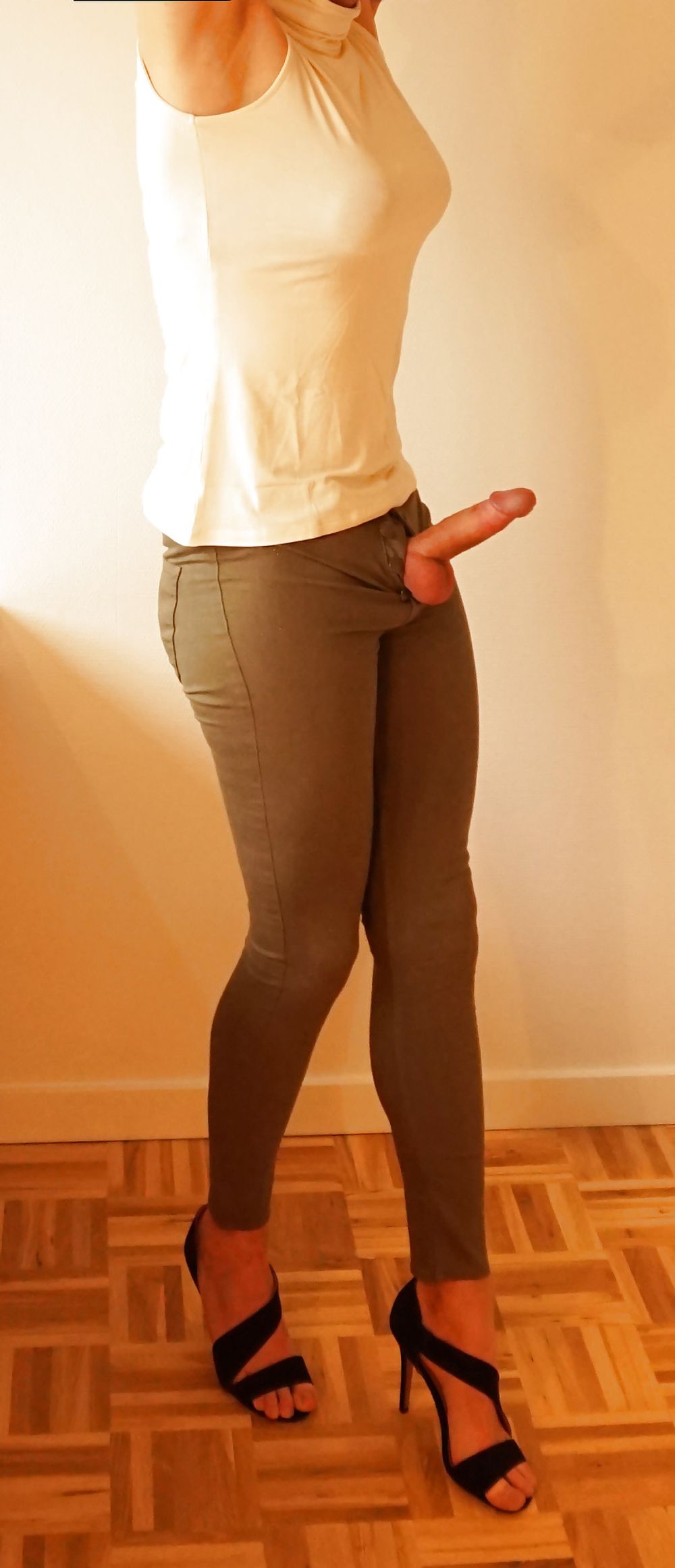 Khaki green stretch bulge #3