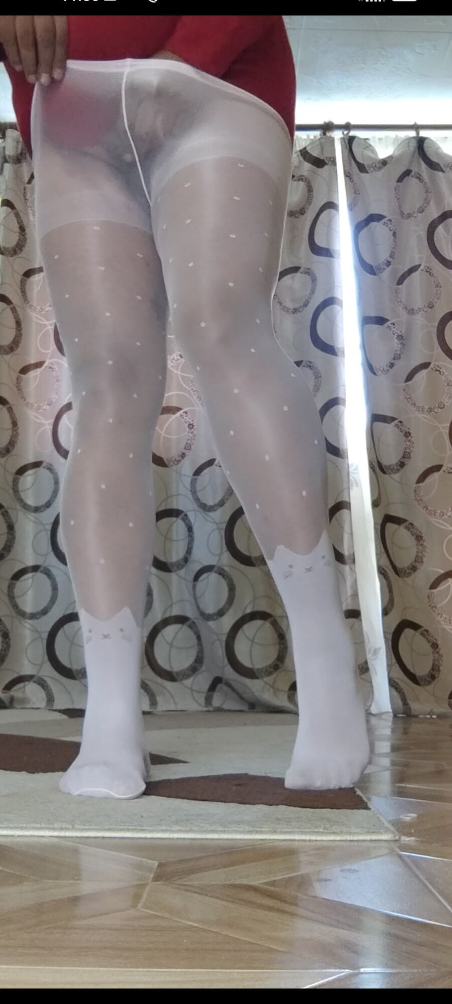 White pantyhose for teen #19