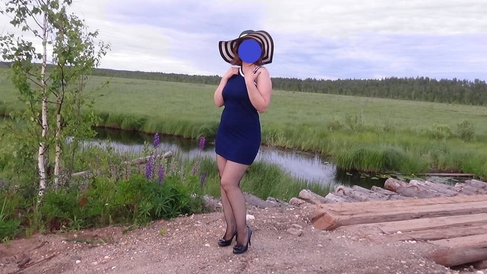 my ass in black pantyhose in nature #4
