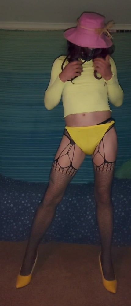 Yellow lil fuck toy shorts  #24