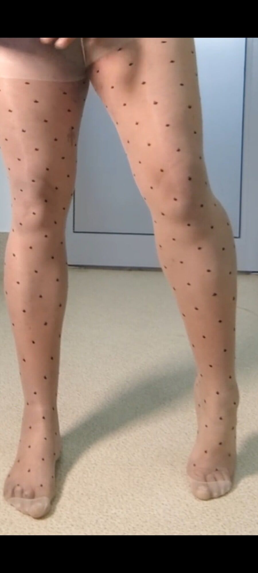 Sheer pantyhose with dots #12