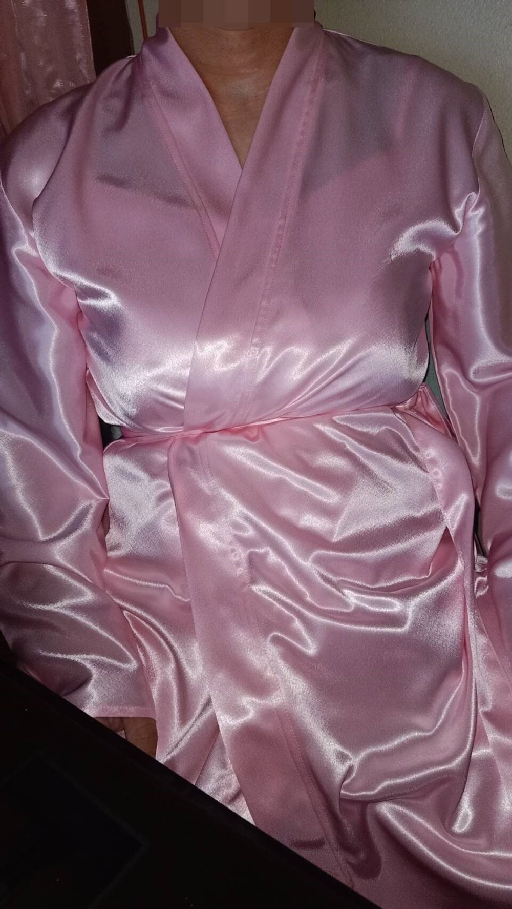 pink satin nightgown long #2