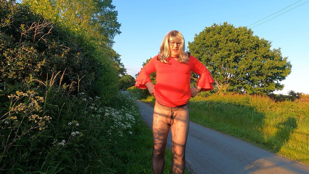 Crossdresser Kellycd in red dress  #17