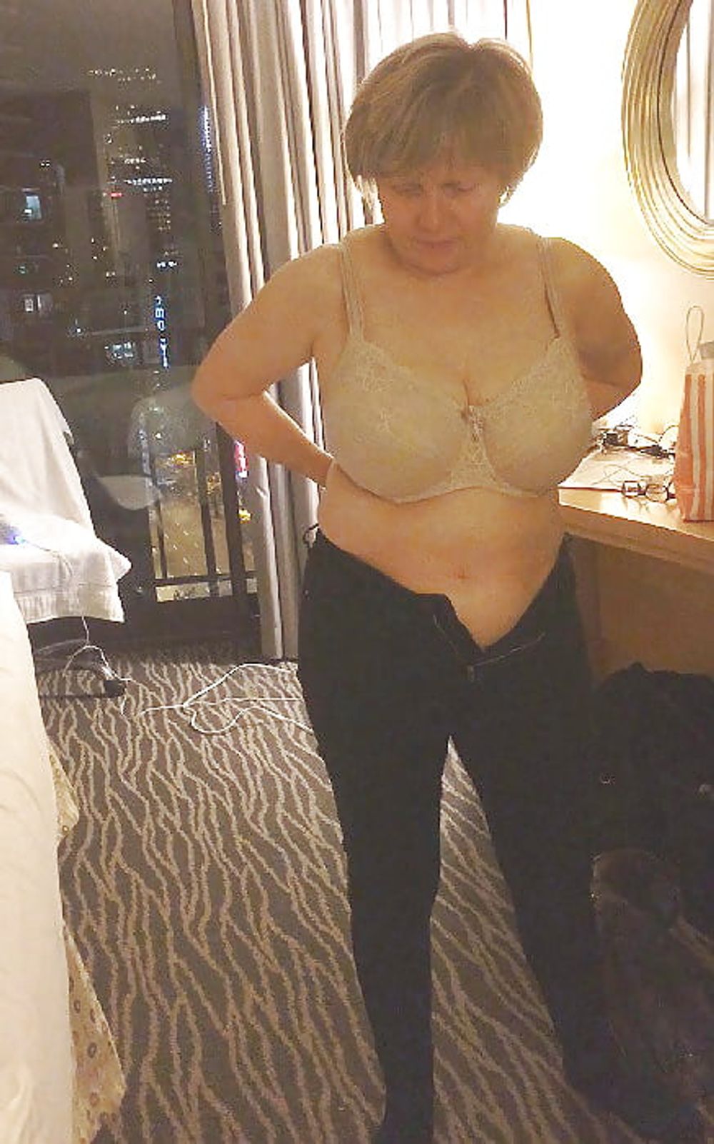 Mom orgasms in hotel window #8