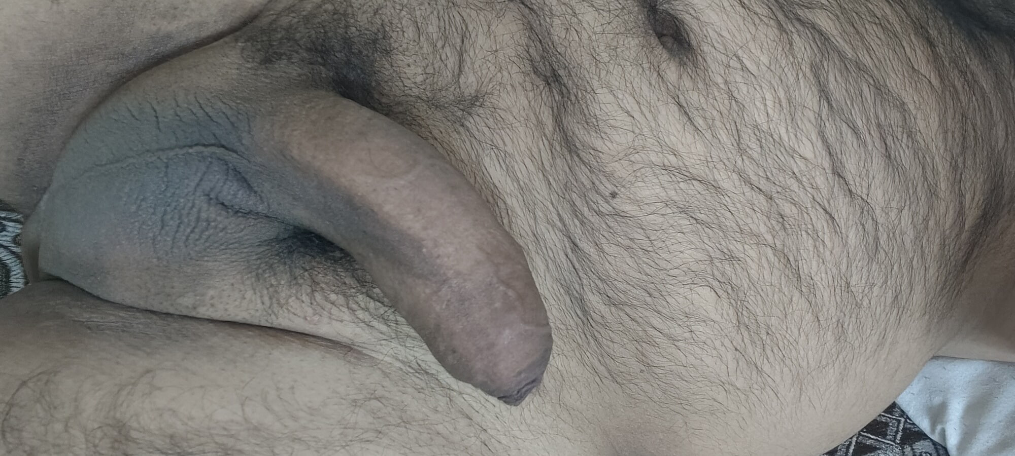 Half hairy cock