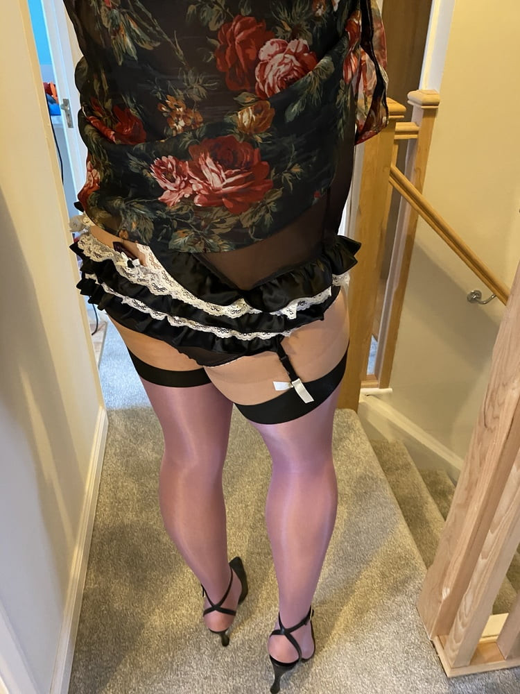 Purple stockings and lingerie #25