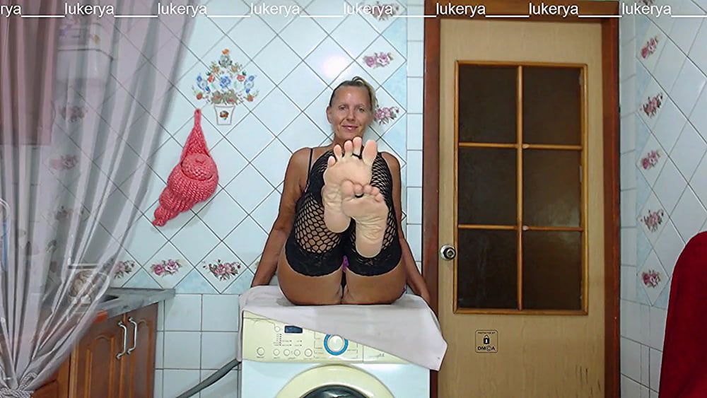 Lukerya in black fishnet stockings #52