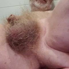 My tiny wet dick covered by pee and cum