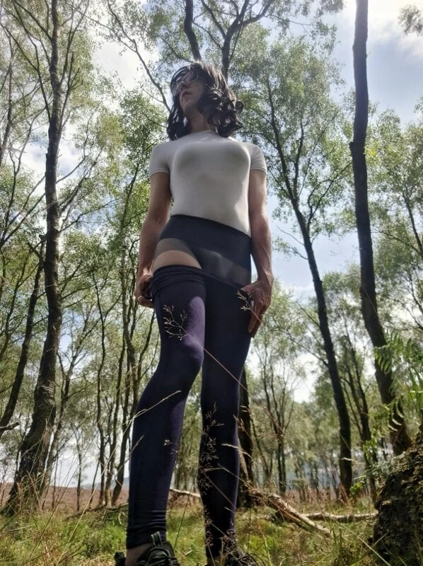 Out for a walk in leggings   #41