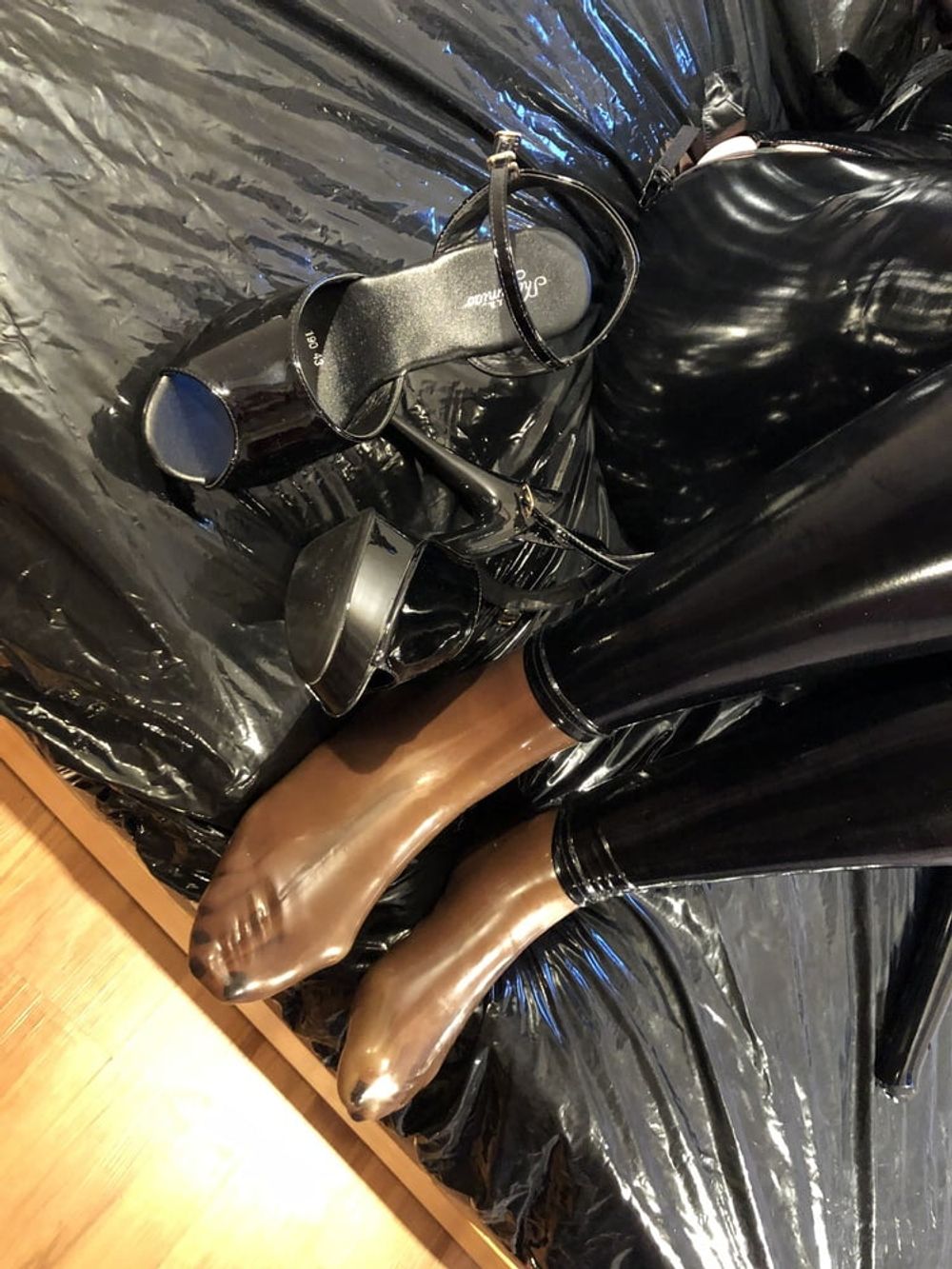 Latex, Heels and Dildo #7