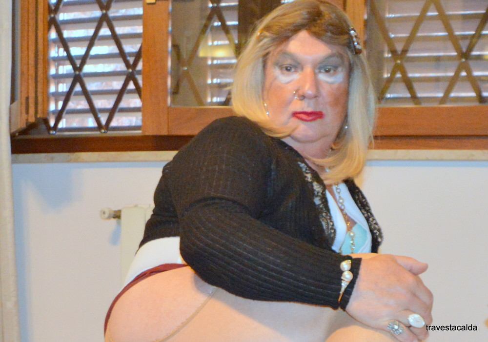 sissy whore with different colored stockings #30