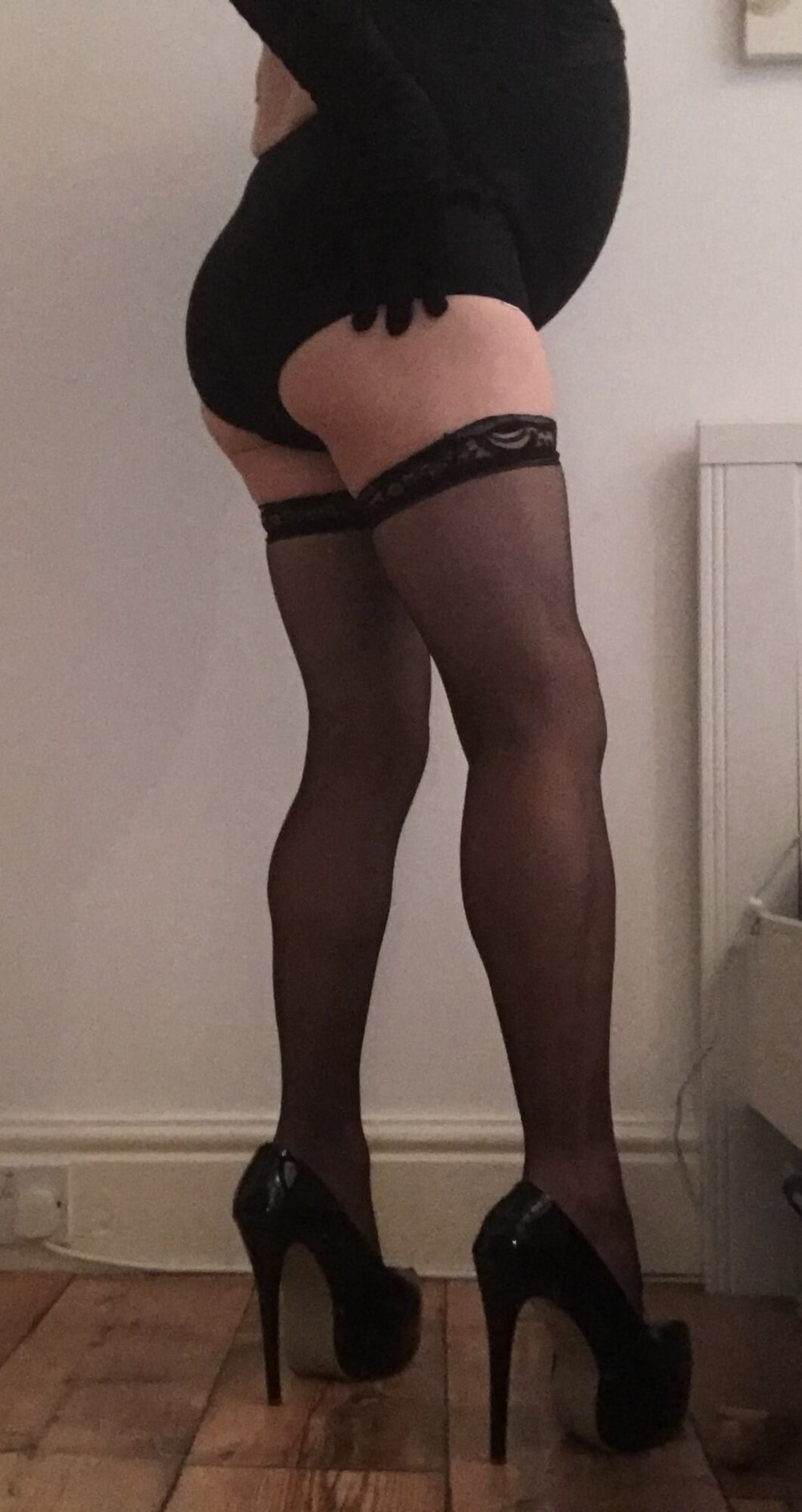 hot babe in ff black stockings (3) #4