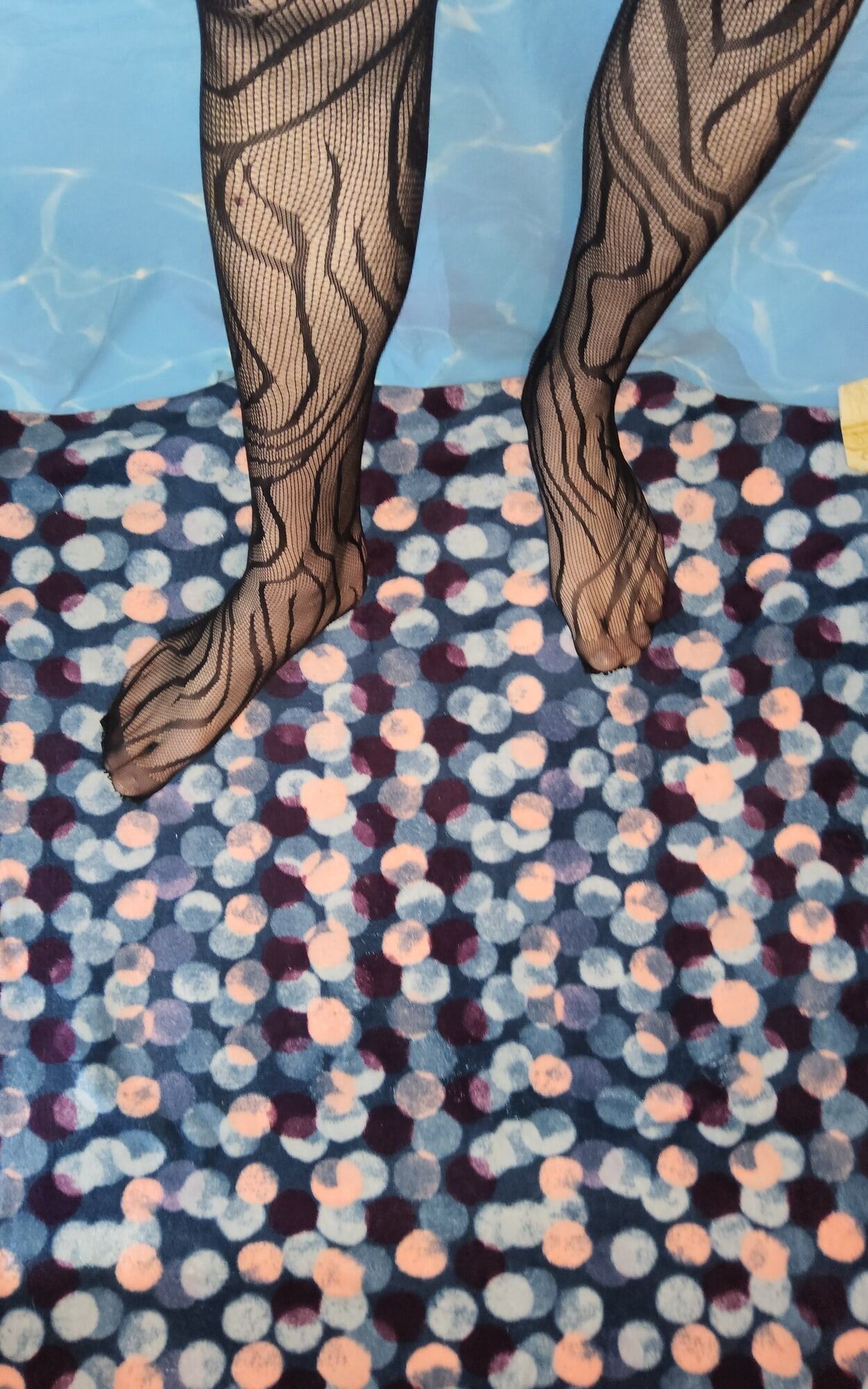 My Black Patterned Fishent Stockings #8