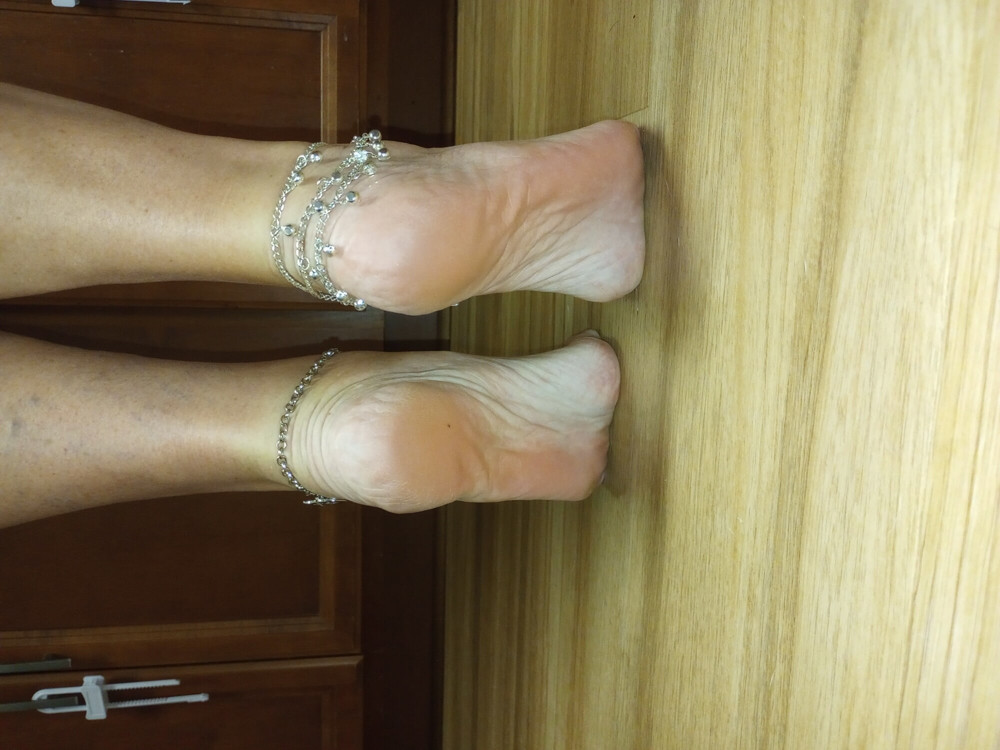 My girls feet in the kitchen #8