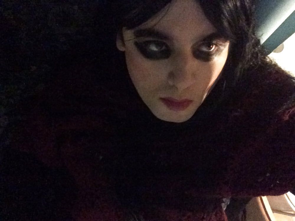 Wrapped In Burgundy (goth tranny) #5