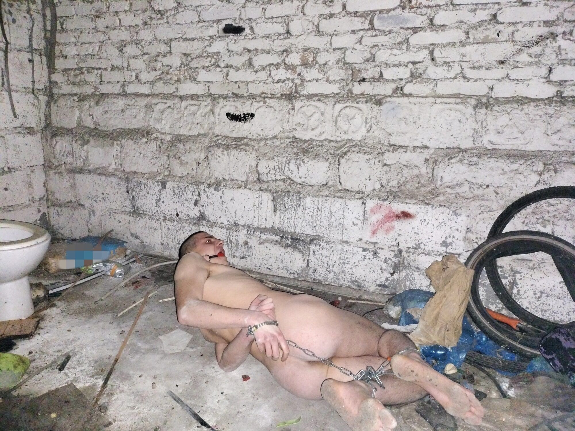 Young GAY slave in abandoned place 3 #17