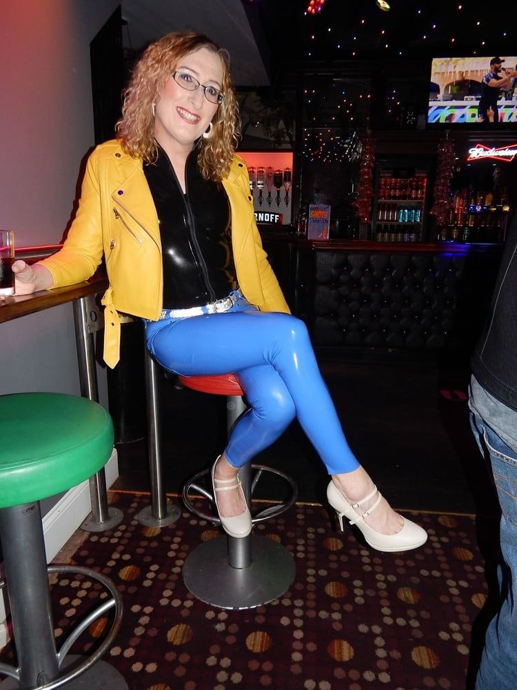 Latex Jeans and Top n the Pub #7