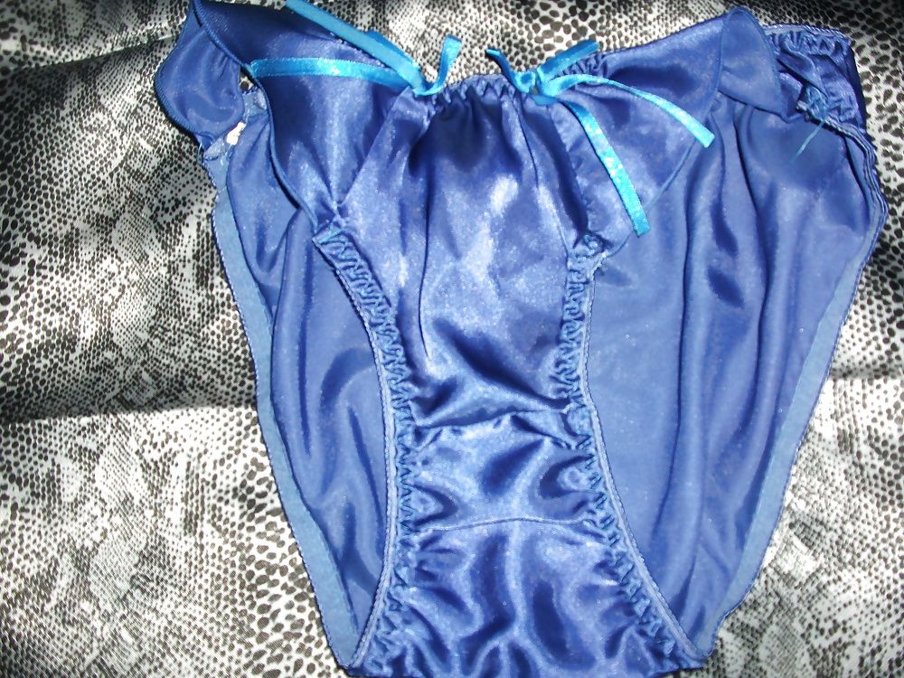 A selection of my wife's silky satin panties #15