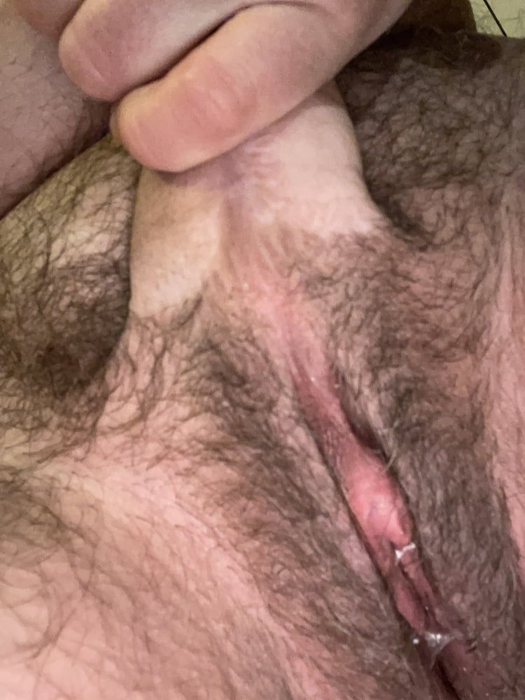 Wet pussy under cock