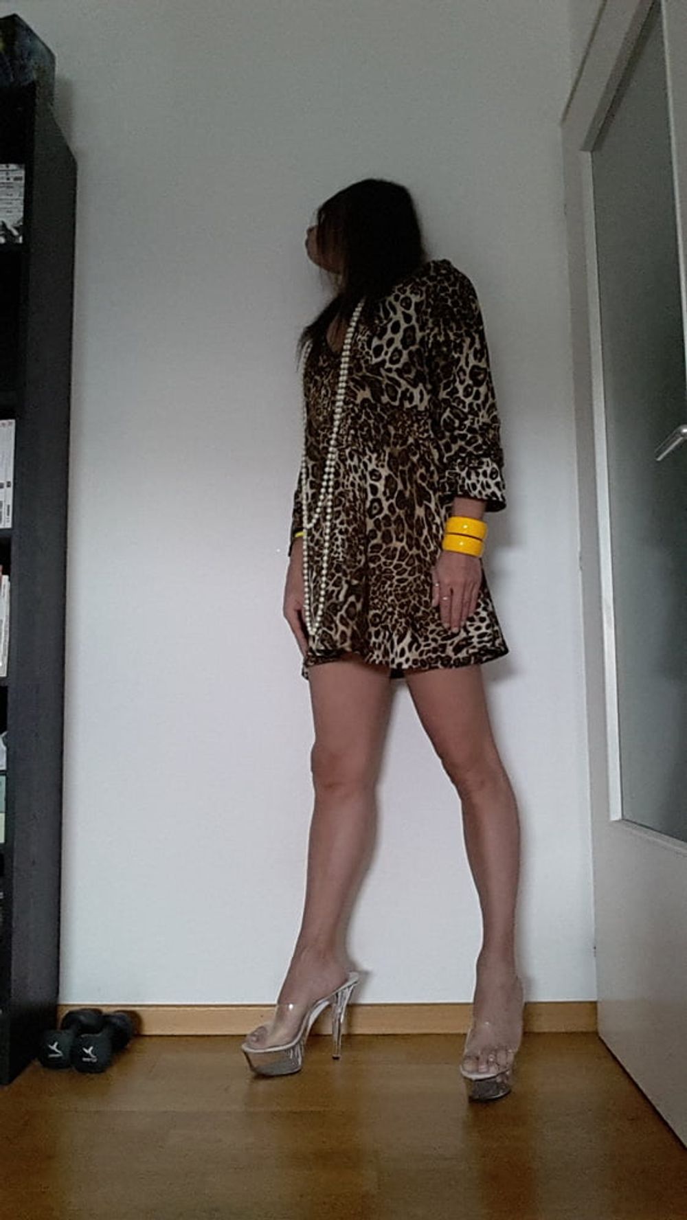 Tygra in her new leopard dress. #6