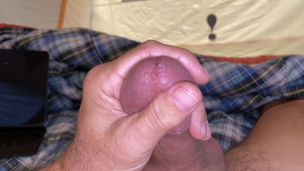 Camping fun - precum and cum  #9