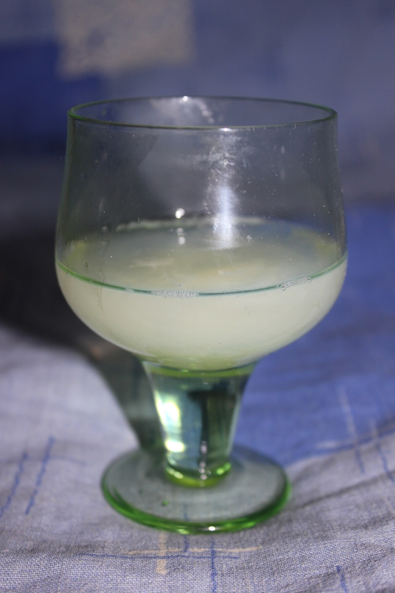 A glass of semen