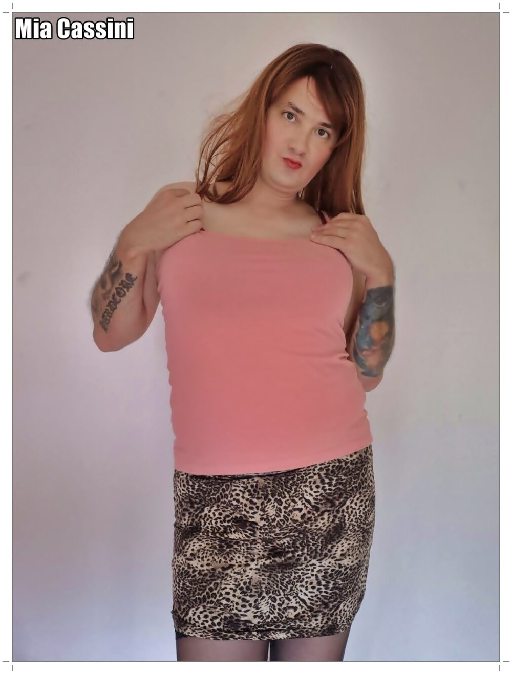 Leopard Miniskirt, different Tops #46