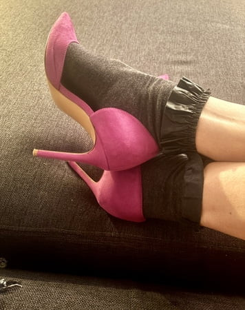 Purple Heels & Sexy Socks