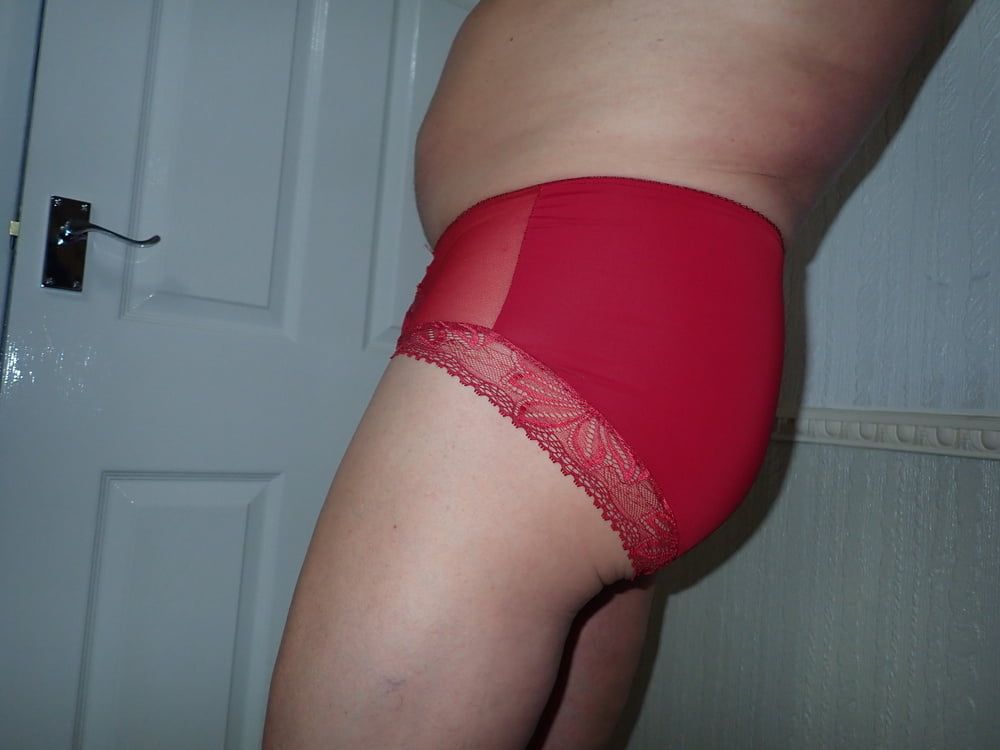 close up cock and me in my wifes panties #12