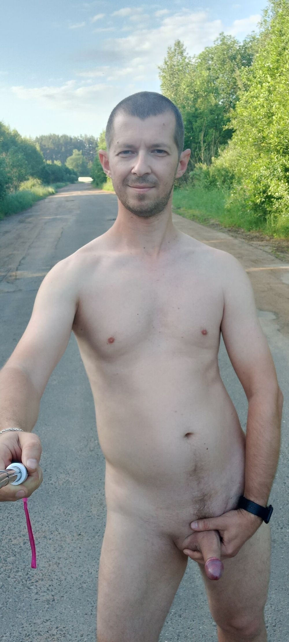 Naked nudist guy in nature #7