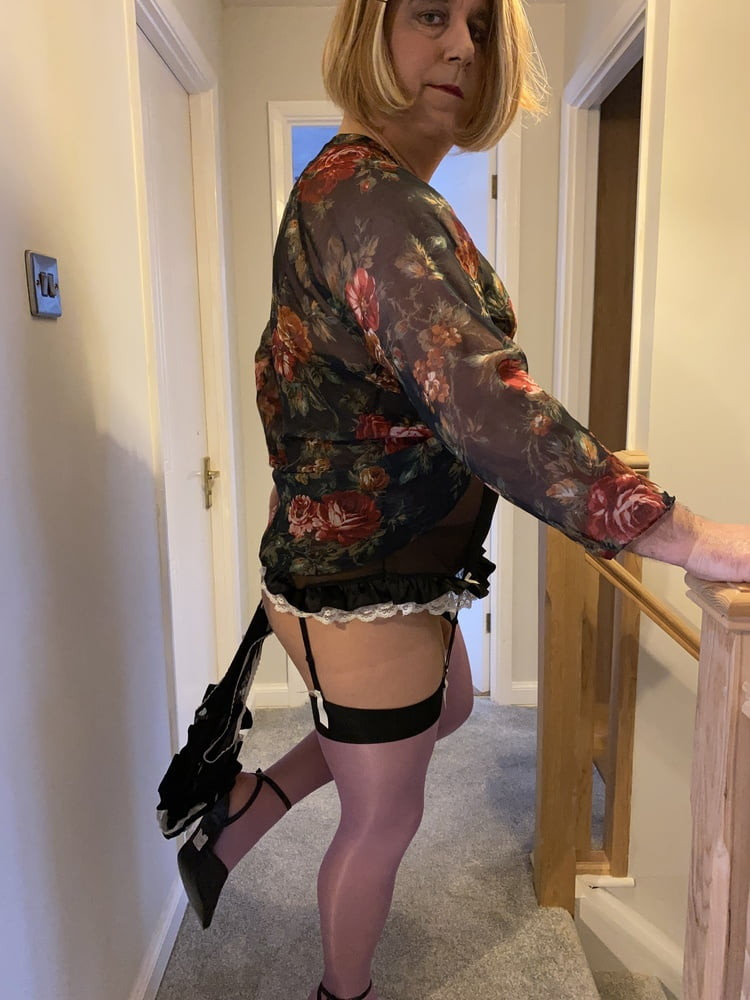 Purple stockings and lingerie #3