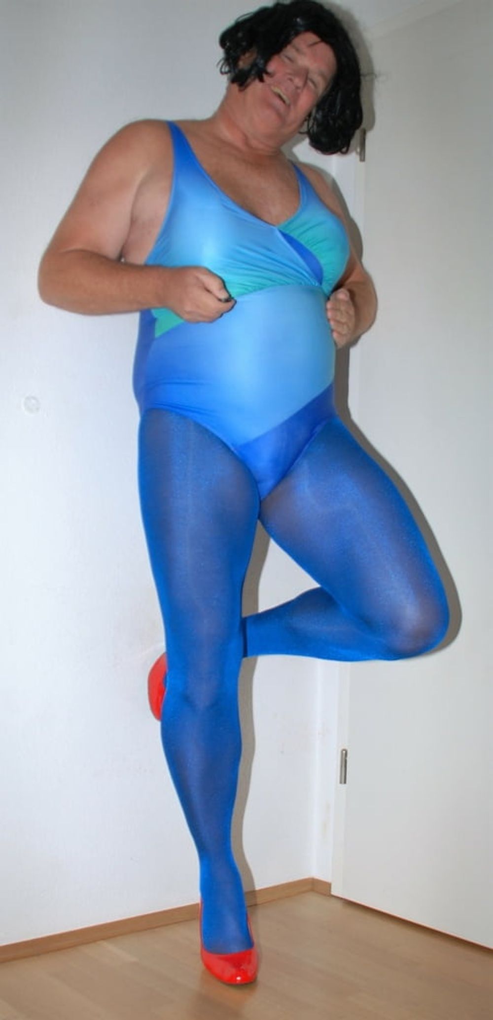 Swimuite blue with Tights blue #6