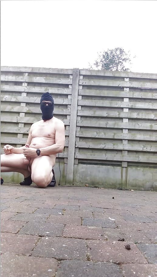 naked bdsm bondage jerking like grazy in public outdoor #11