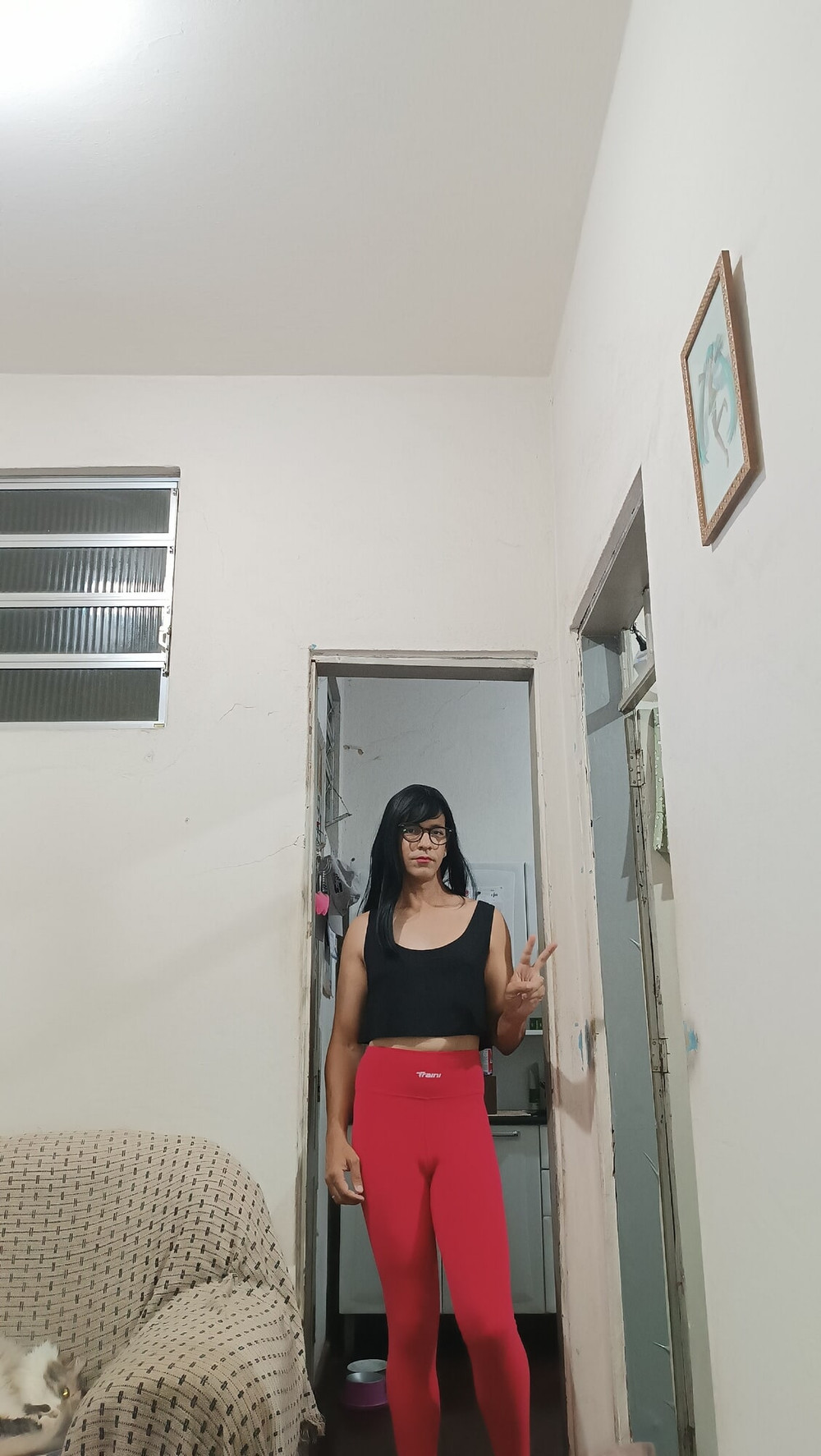 Sakura Nakamura Costume legs Red Gym #27