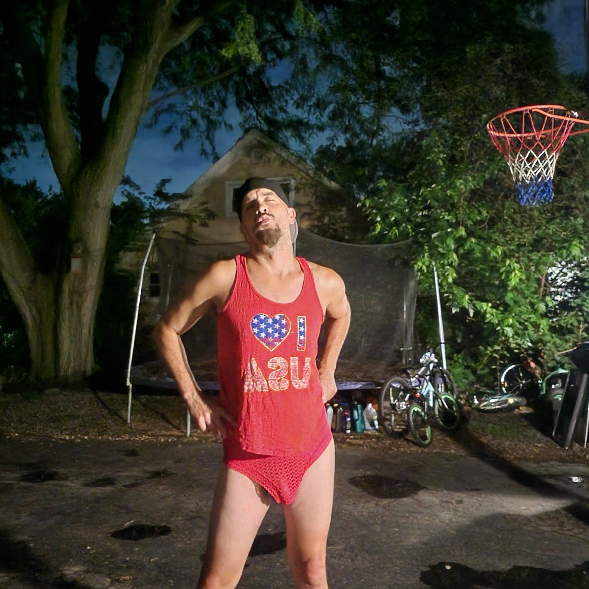 USA outdoor sissy fag femboy jock