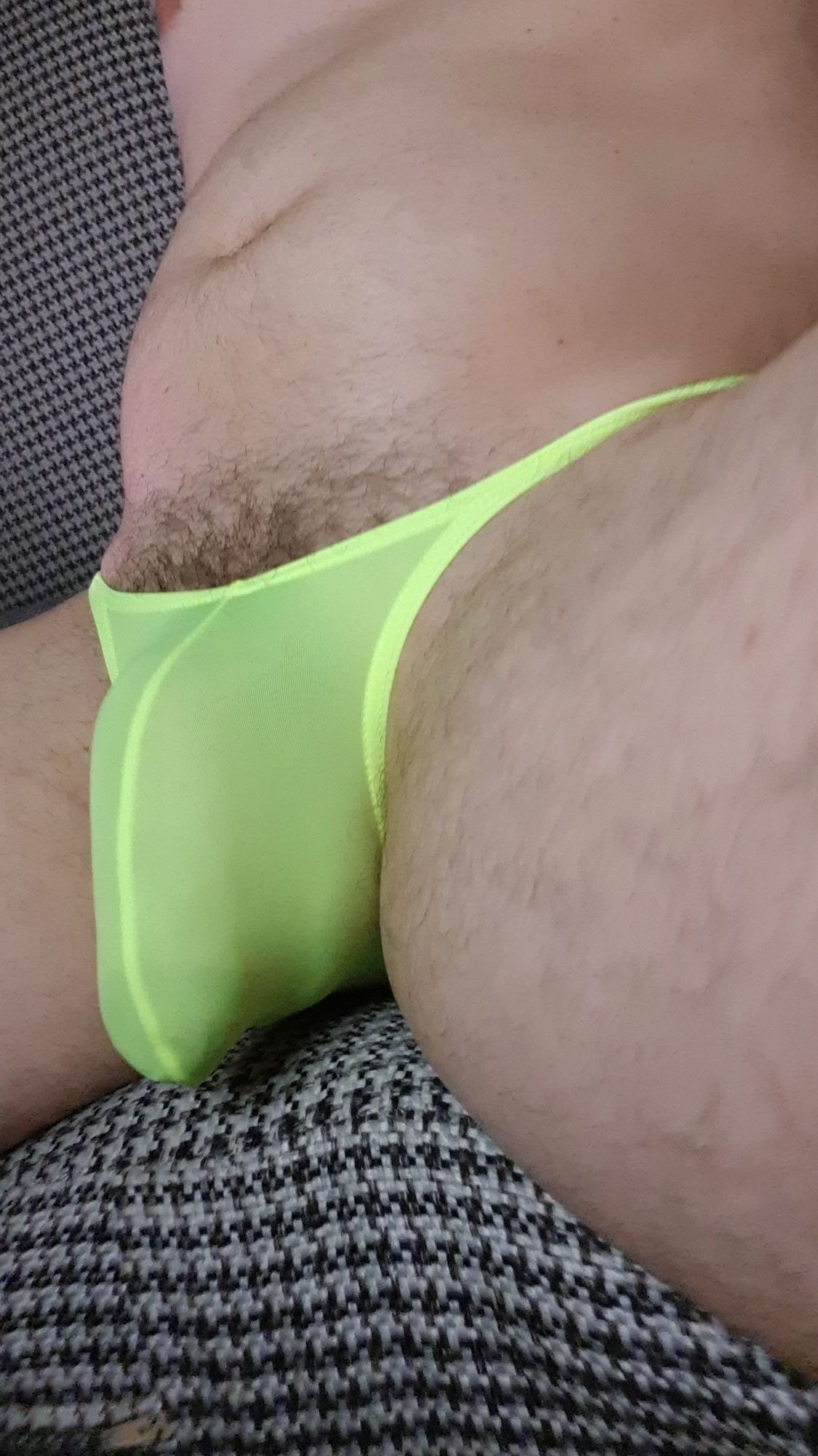 Oiled Bulge in yellow briefs #48