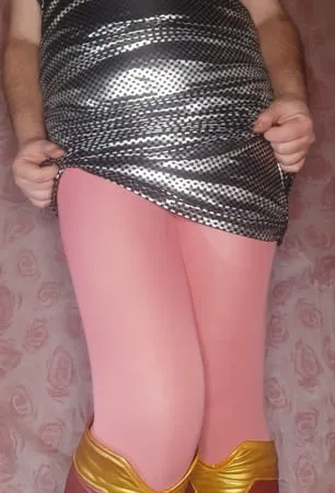 sissy lovelaska delighted with the new dress         