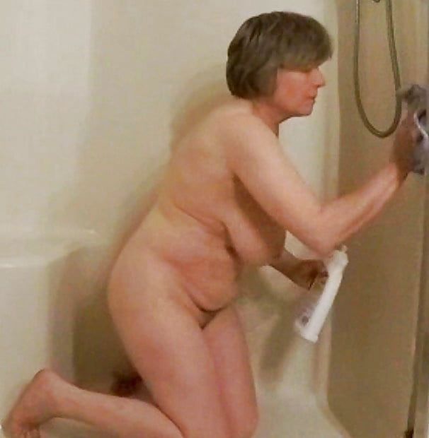 GILF gets naked to clean the shower #38
