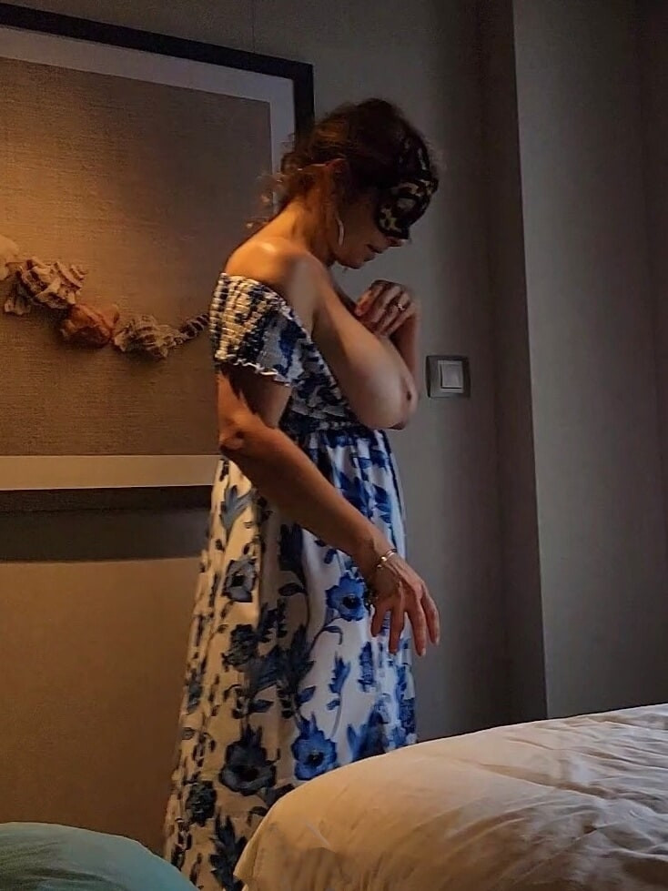Giving Real Voyeurs a look at Mommys Big Tits in Public #52