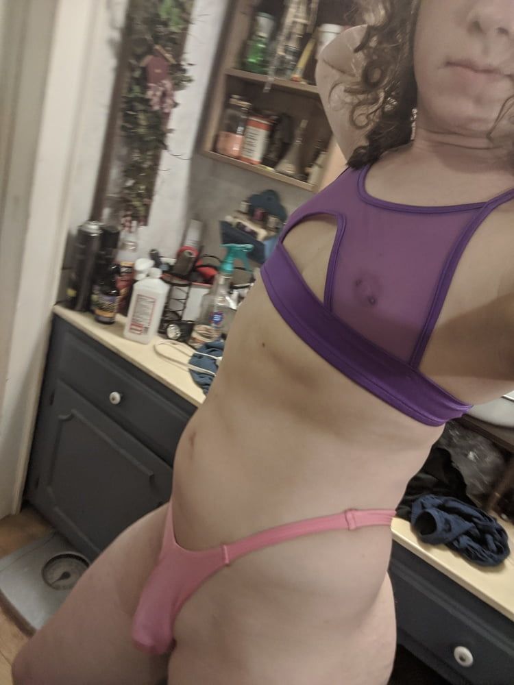 Mesh Bra and Pouch Panties #2