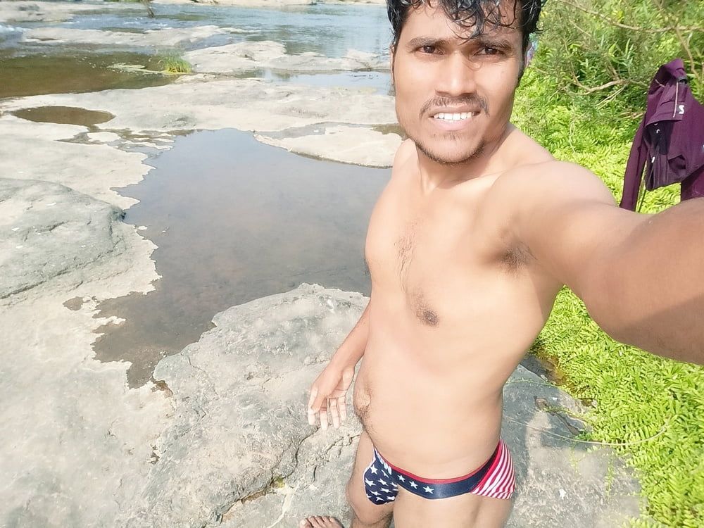 Hot photos shoot in river side bathing time  #26