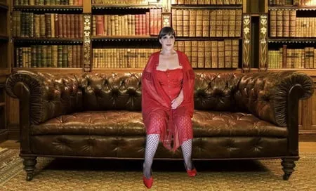 carmen angels librarian in red         