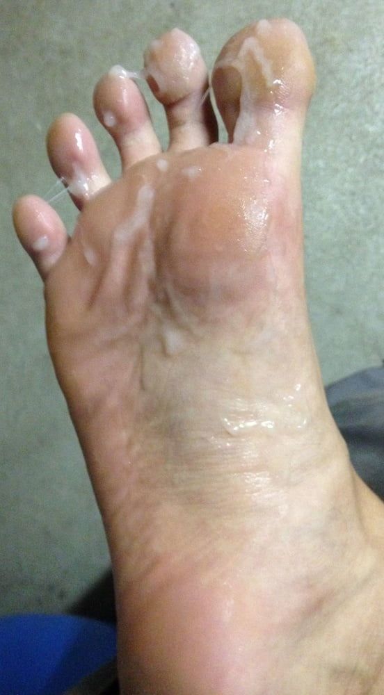 My Foot with Cum #9