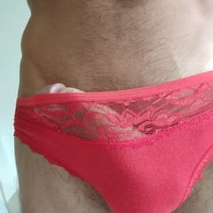New cotton red panties 
