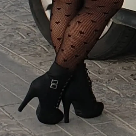 some of my heels and stockings         