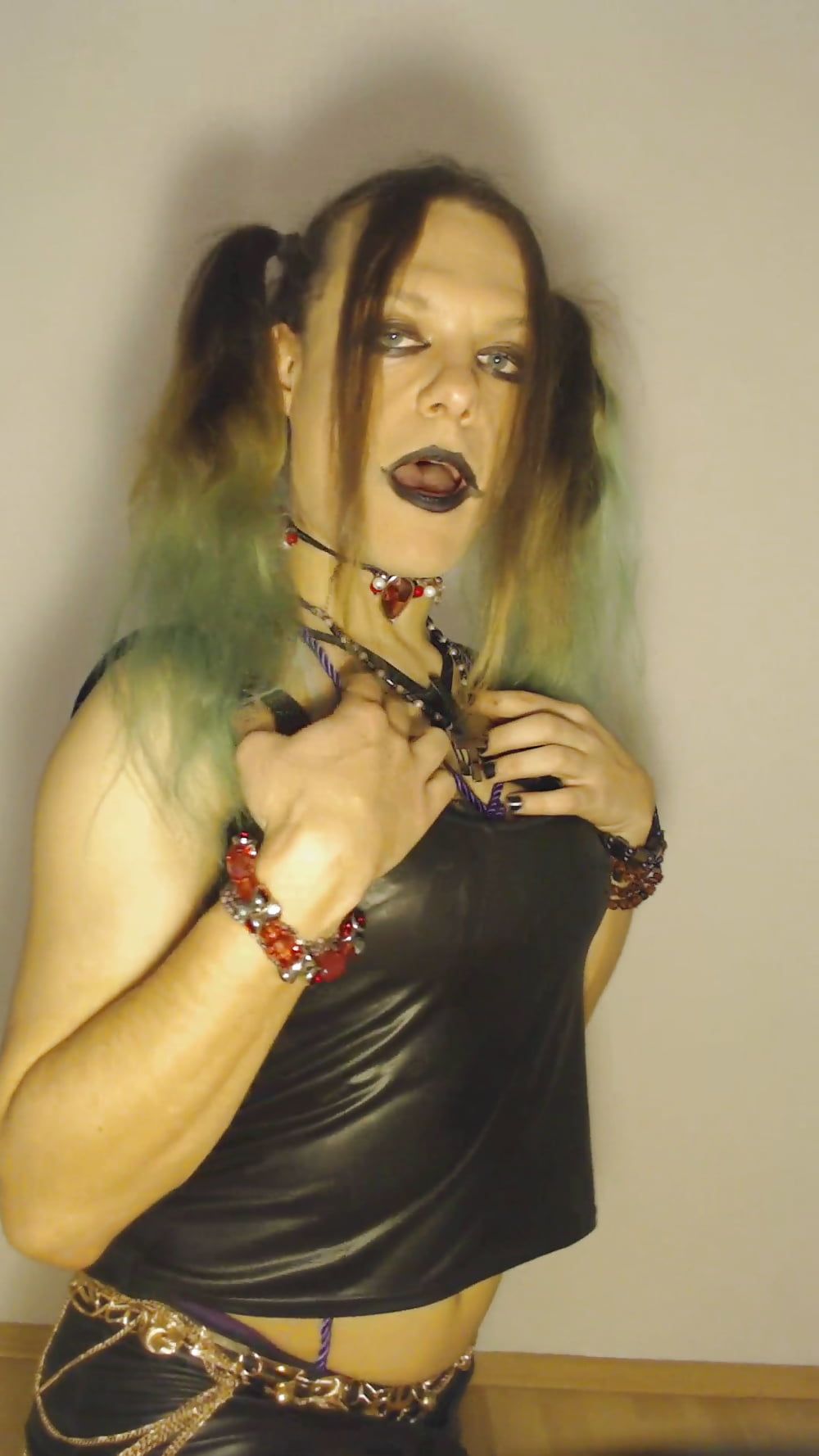 Bondage Chastity Green Cyber Goth Brandynette #14