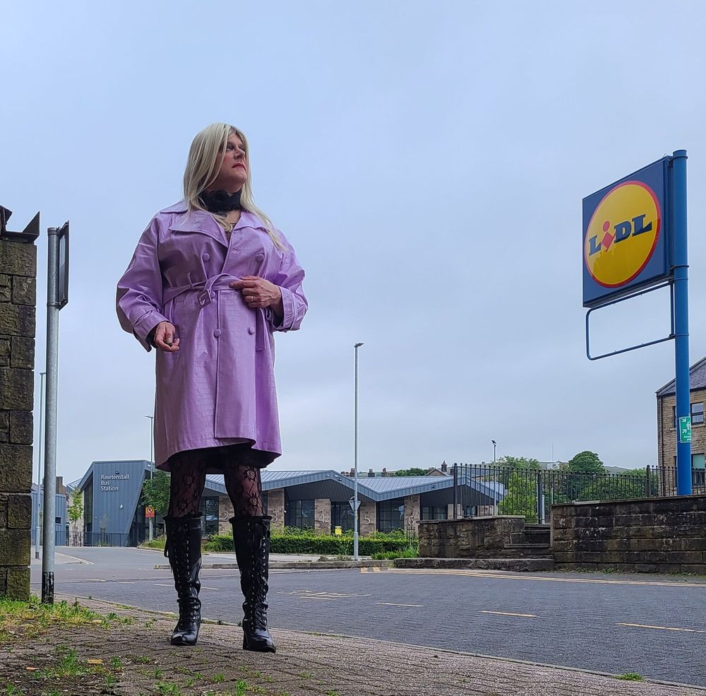 Sissy outdoors in Rawtenstall Lancashire #21