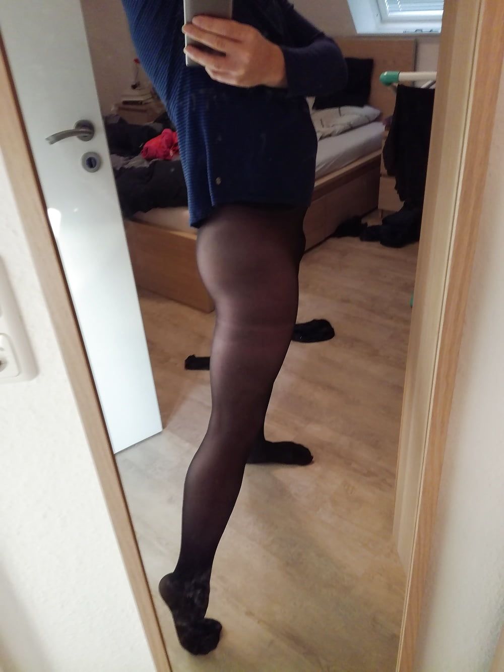 Me wearing black pantyhose #7